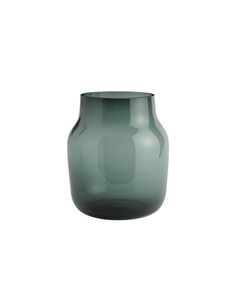 Silent Blomstervase Flaskegrøn Stor Muuto glasvase i mundblæst glas til dekoration eller blomsterarrangement